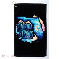 Support Florida Stay Western Strong Florida Hurricane Milton Golf Towel thumb 0