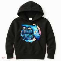Support Florida Stay Western Strong Florida Hurricane Milton Kids Hoodie thumb 0