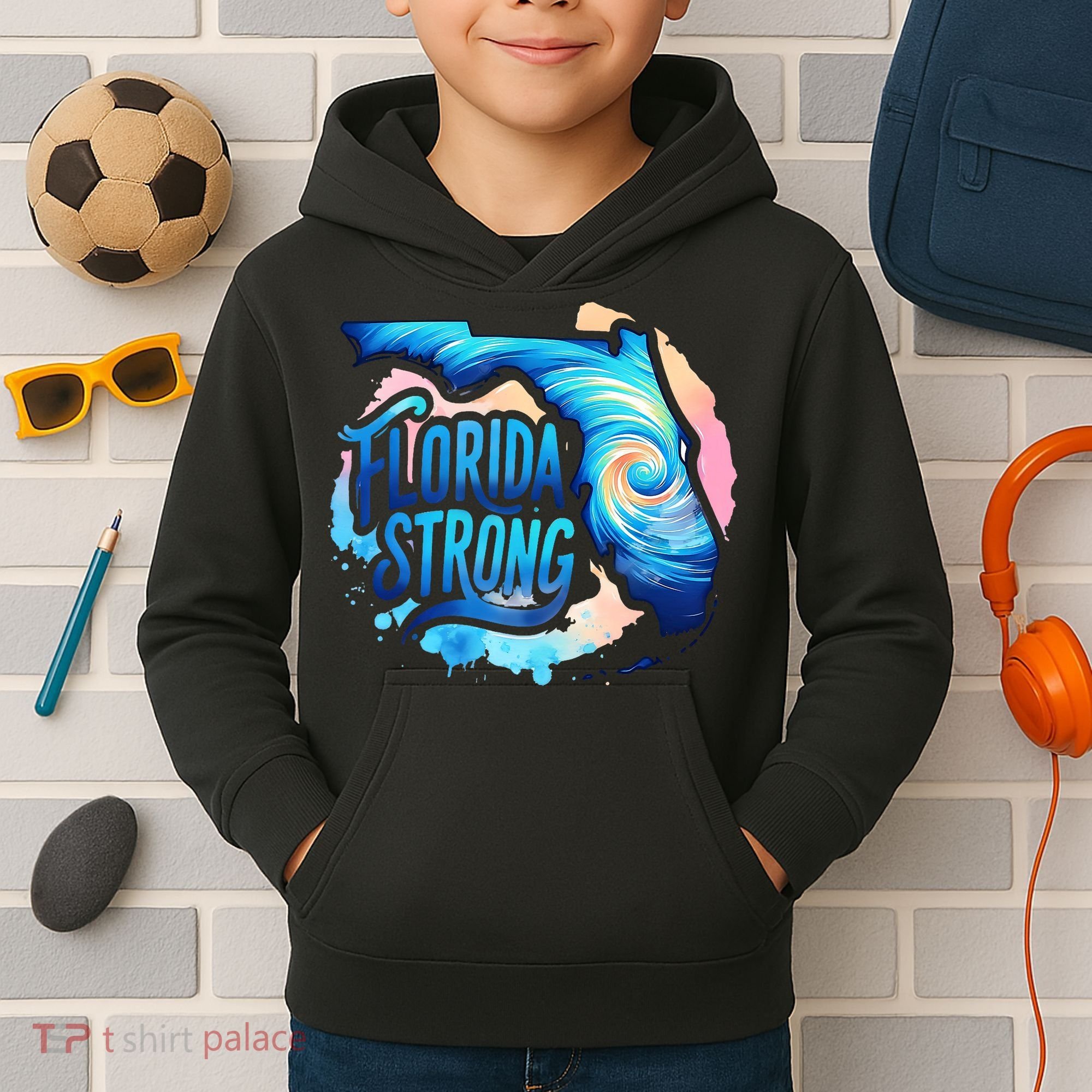 Support Florida Stay Western Strong Florida Hurricane Milton Kids Hoodie