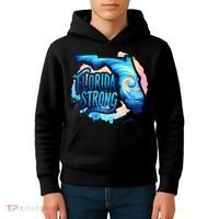 Support Florida Stay Western Strong Florida Hurricane Milton Kids Hoodie thumb 4