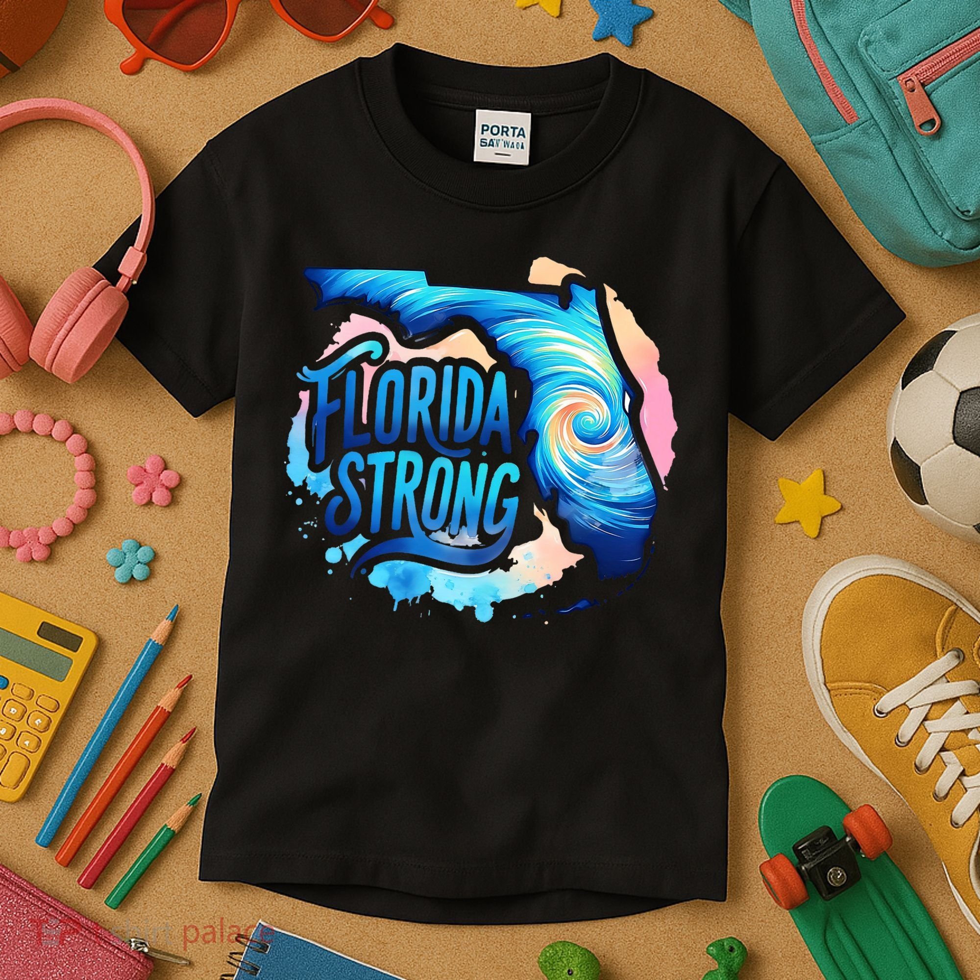 Support Florida Stay Western Strong Florida Hurricane Milton Kids T-Shirt