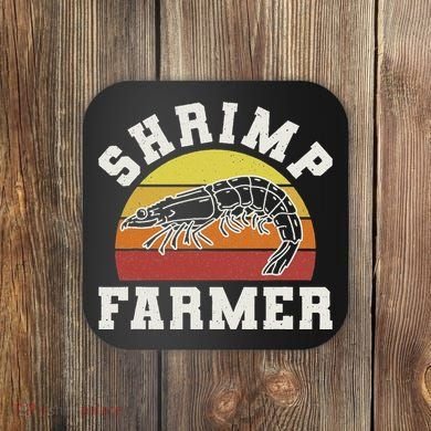 Shrimp Farmer Shrimp Seafood Shellfish Coaster