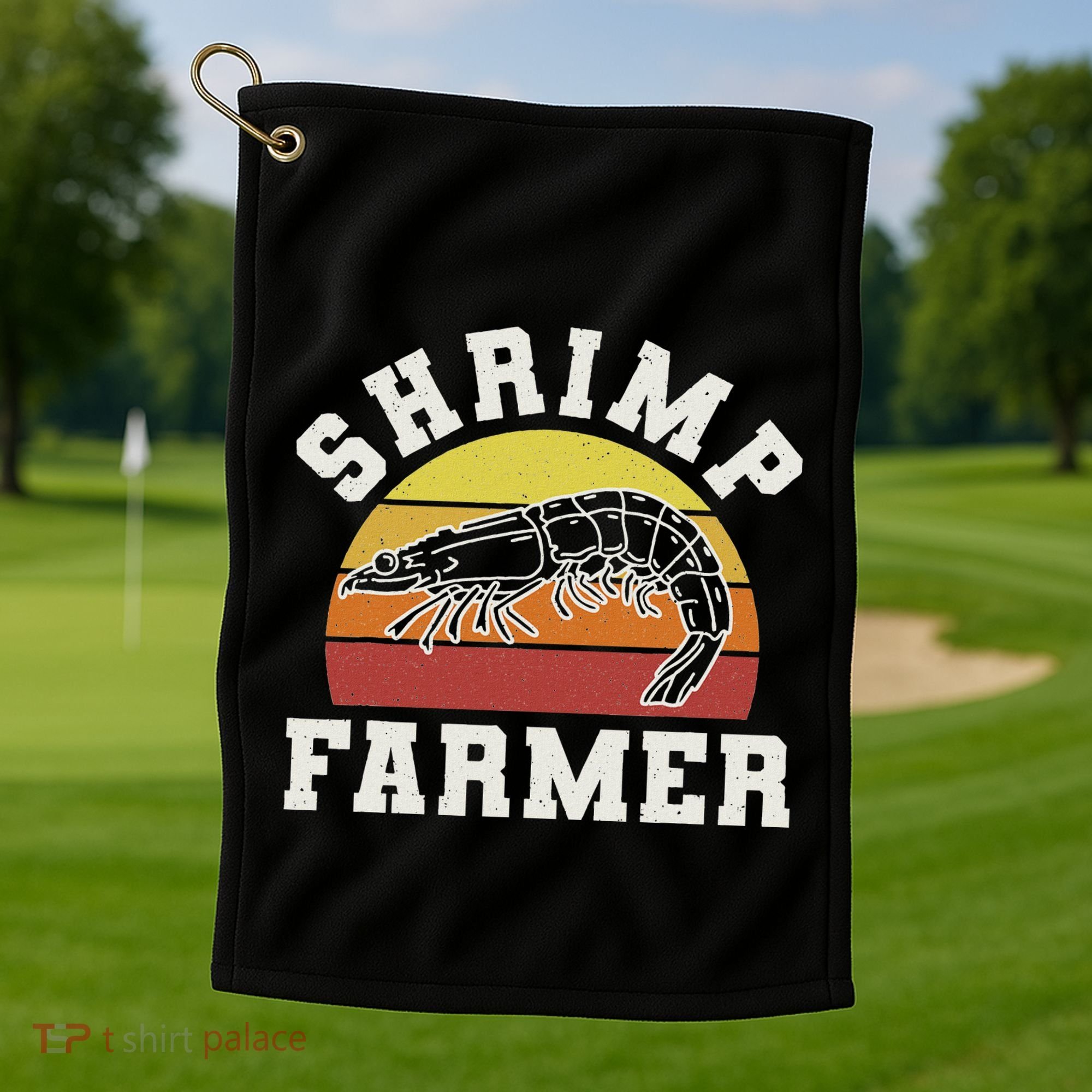 Shrimp Farmer Shrimp Seafood Shellfish Golf Towel