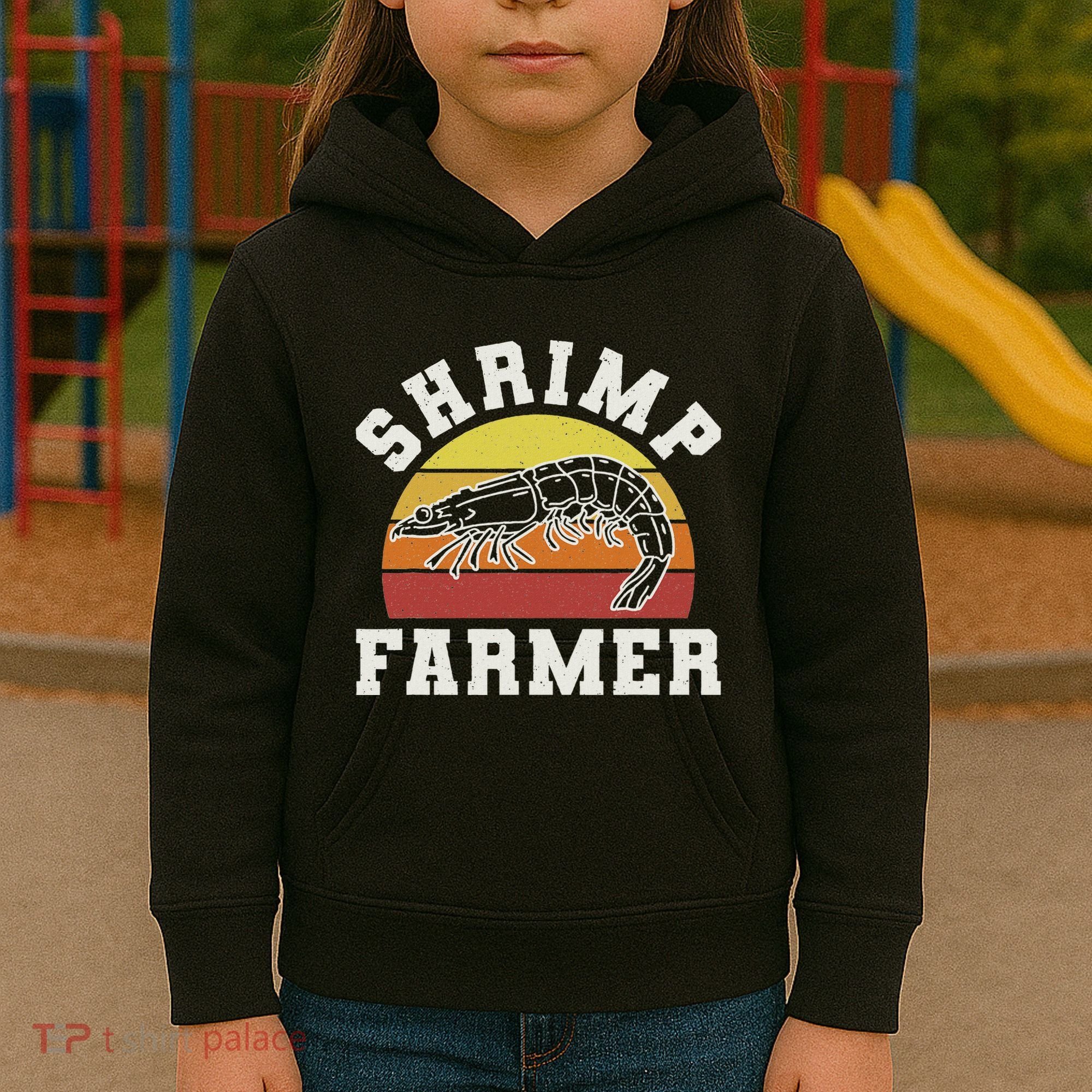 Shrimp Farmer Shrimp Seafood Shellfish Kids Hoodie