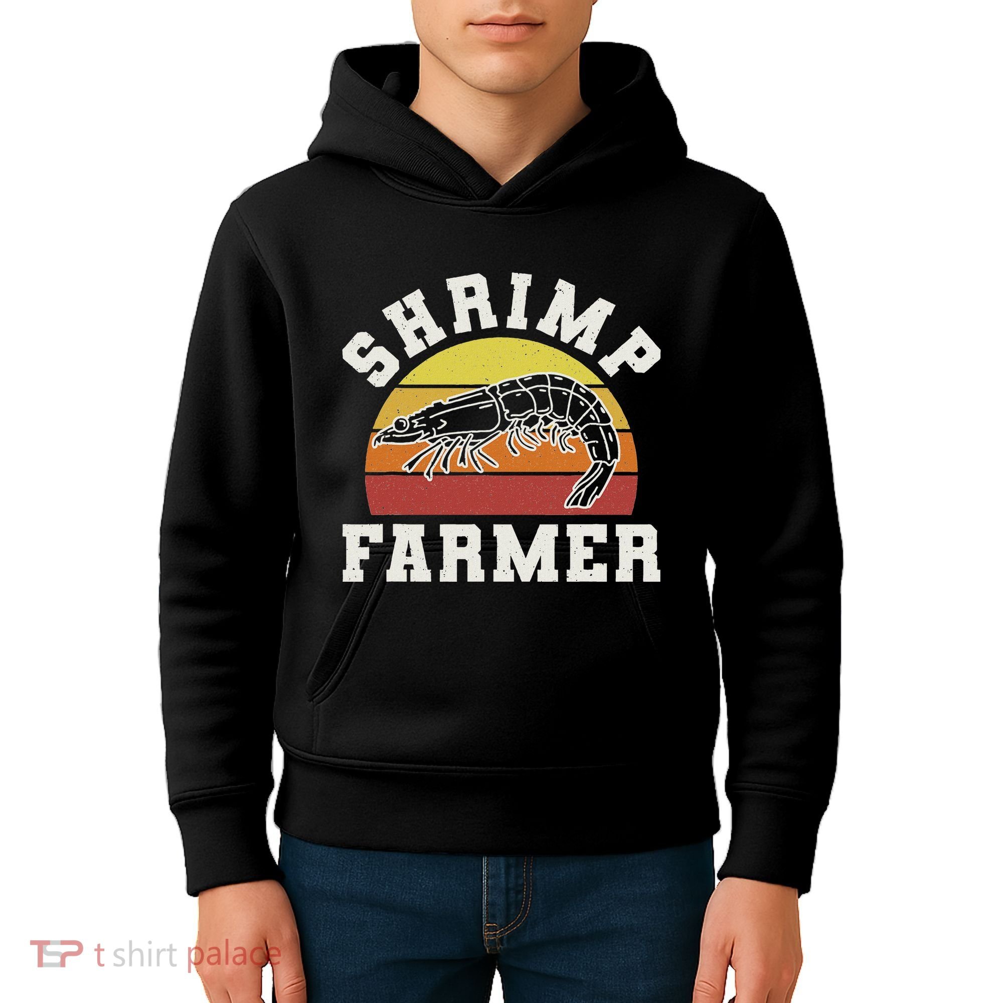 Shrimp Farmer Shrimp Seafood Shellfish Kids Hoodie