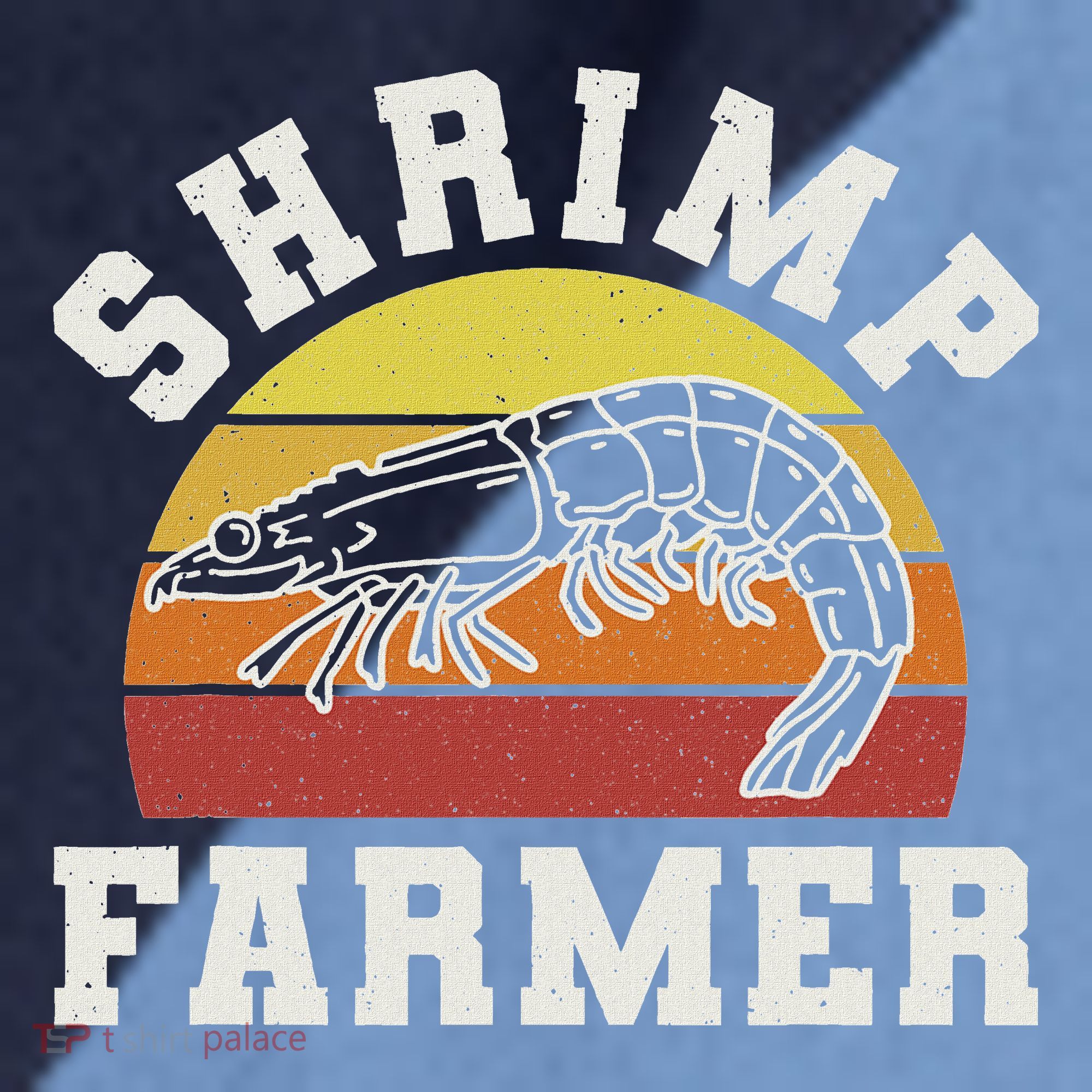 Shrimp Farmer Shrimp Seafood Shellfish Raglan Baseball Sleeve Shirt
