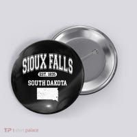 Sioux Falls South Dakota Est 1835 Varsity Button thumb 0