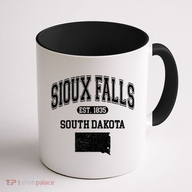 Sioux Falls South Dakota Est 1835 Varsity Coffee Mug back
