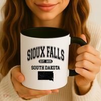 Sioux Falls South Dakota Est 1835 Varsity Coffee Mug thumb 3