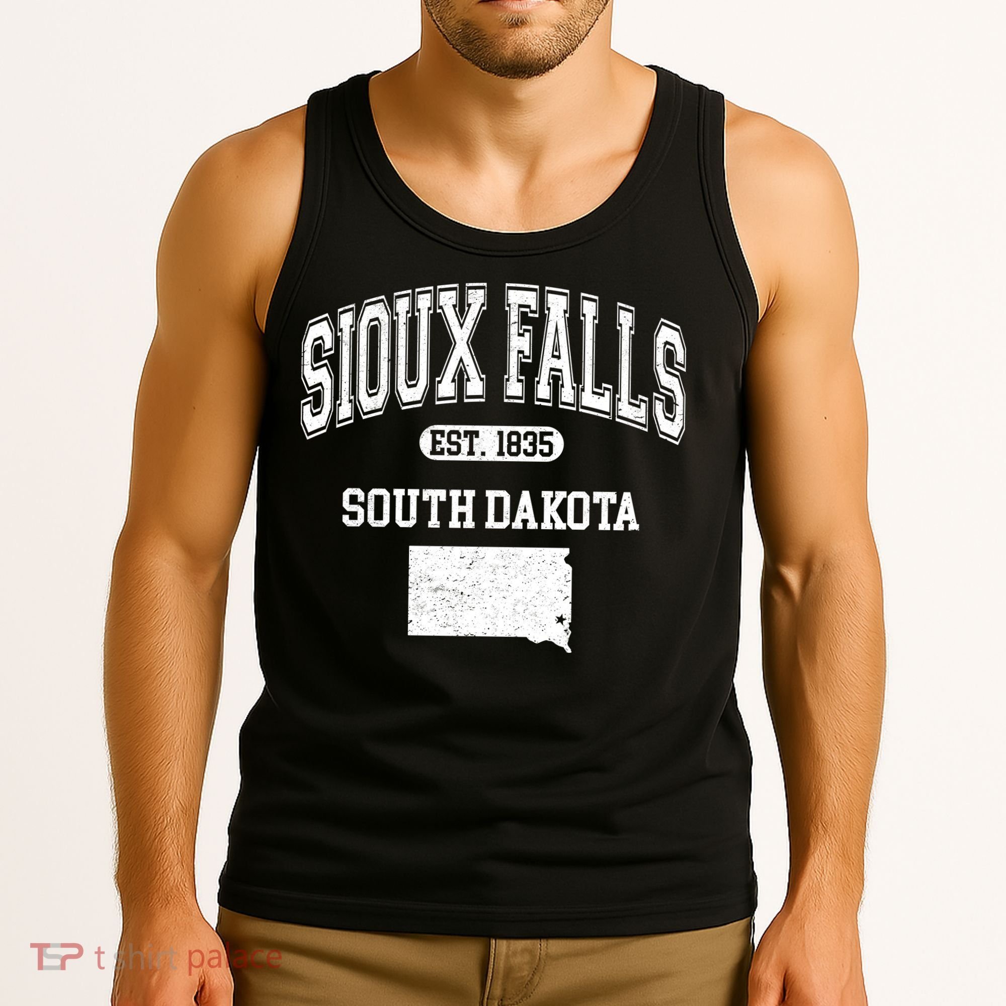 Sioux Falls South Dakota Est 1835 Varsity Tank Top