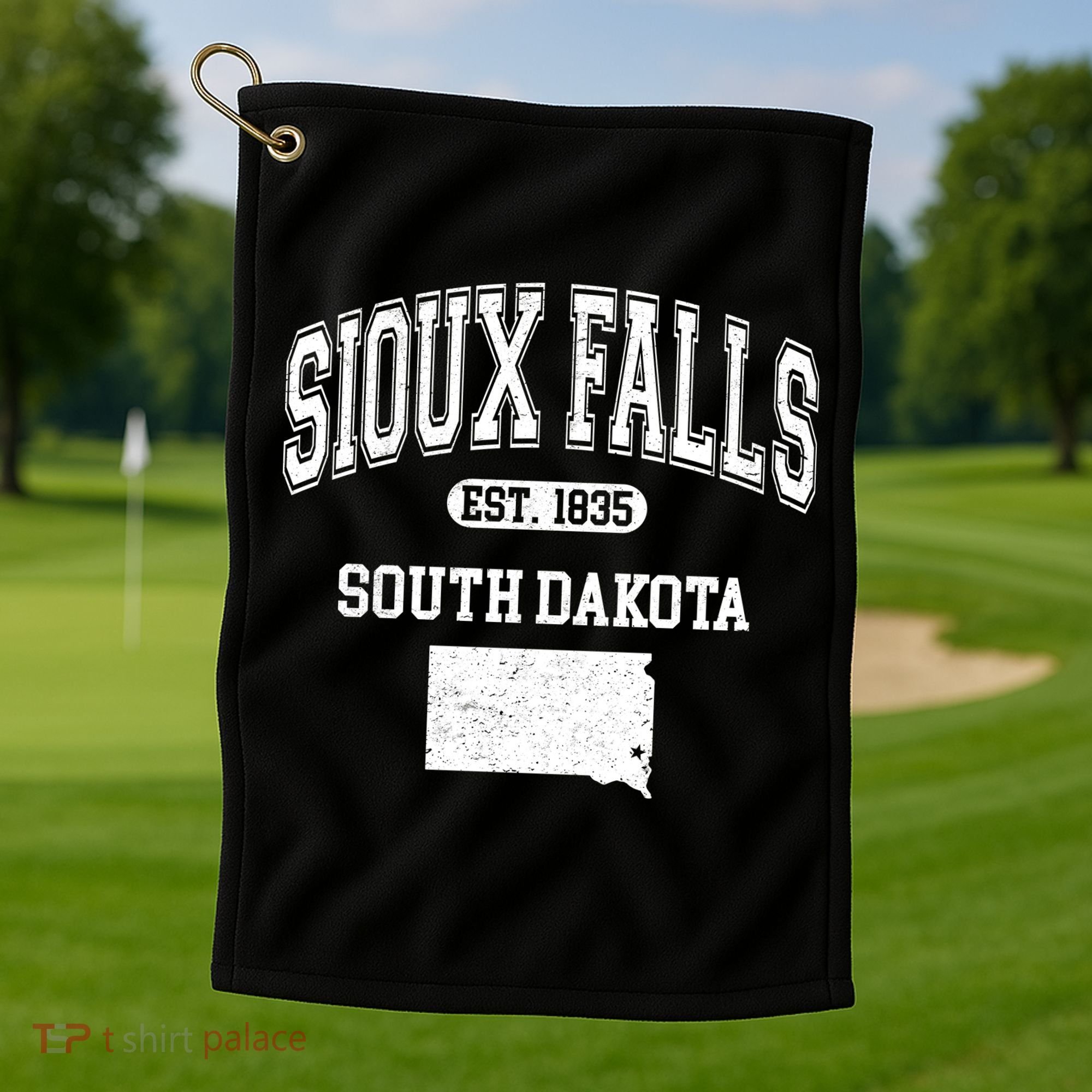 Sioux Falls South Dakota Est 1835 Varsity Golf Towel