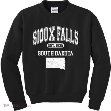 Sioux Falls South Dakota Est 1835 Varsity Kids Sweatshirt