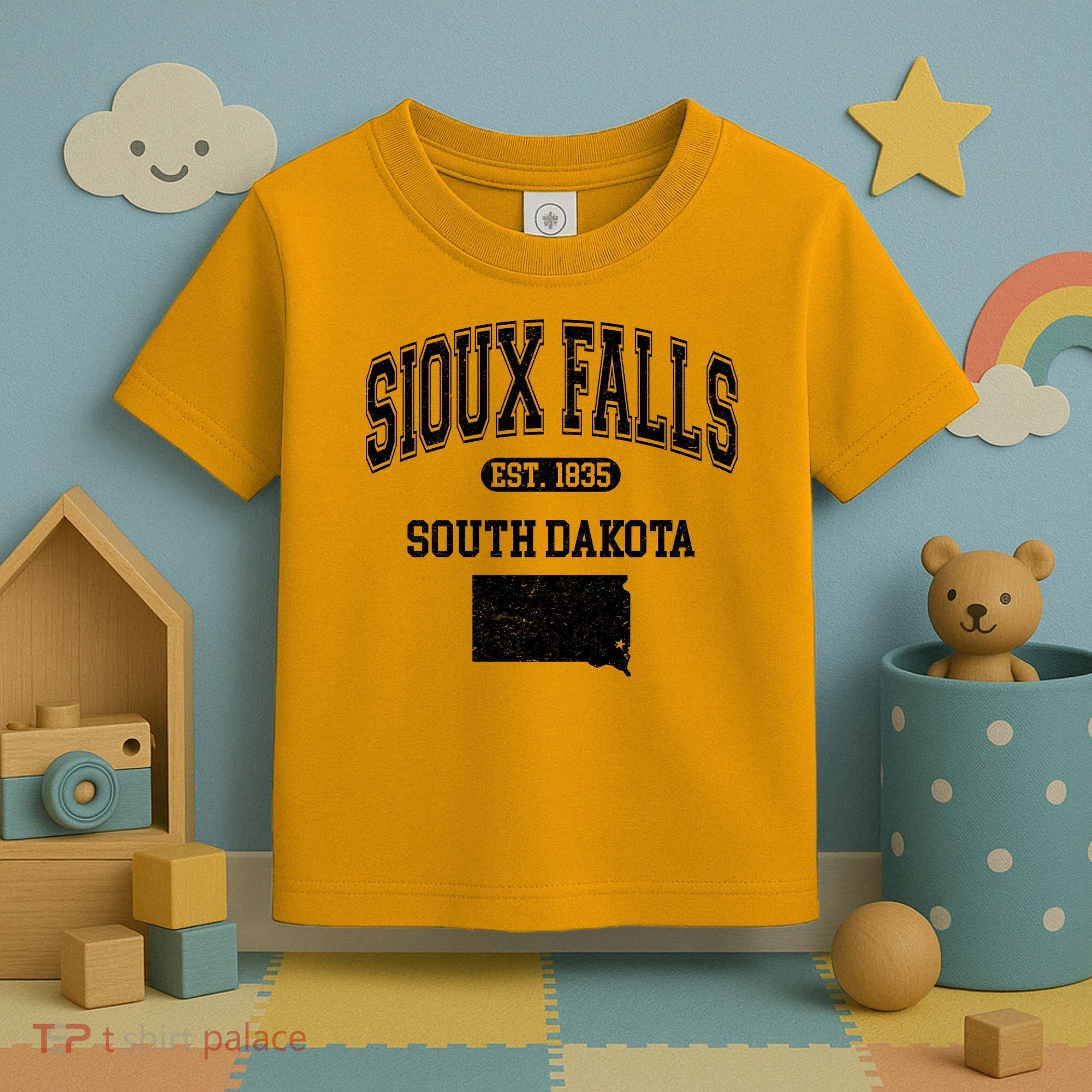 Sioux Falls South Dakota Est 1835 Varsity Toddler T-Shirt