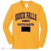 Sioux Falls South Dakota Est 1835 Varsity Kids Long Sleeve Shirt thumb 0