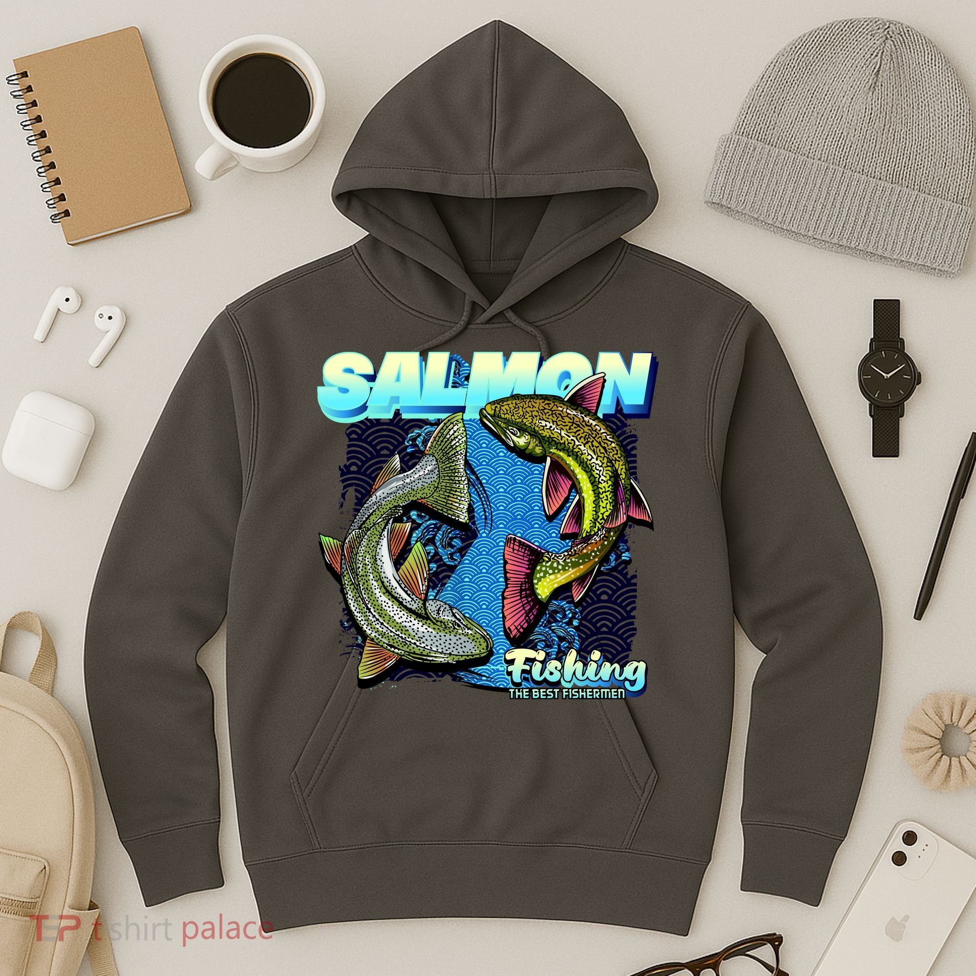 Salmon Fishing Hoodie