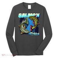 Salmon Fishing Long Sleeve Shirt thumb 0