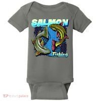 Salmon Fishing Baby Bodysuit thumb 0