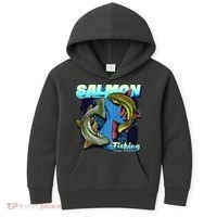 Salmon Fishing Kids Hoodie thumb 0