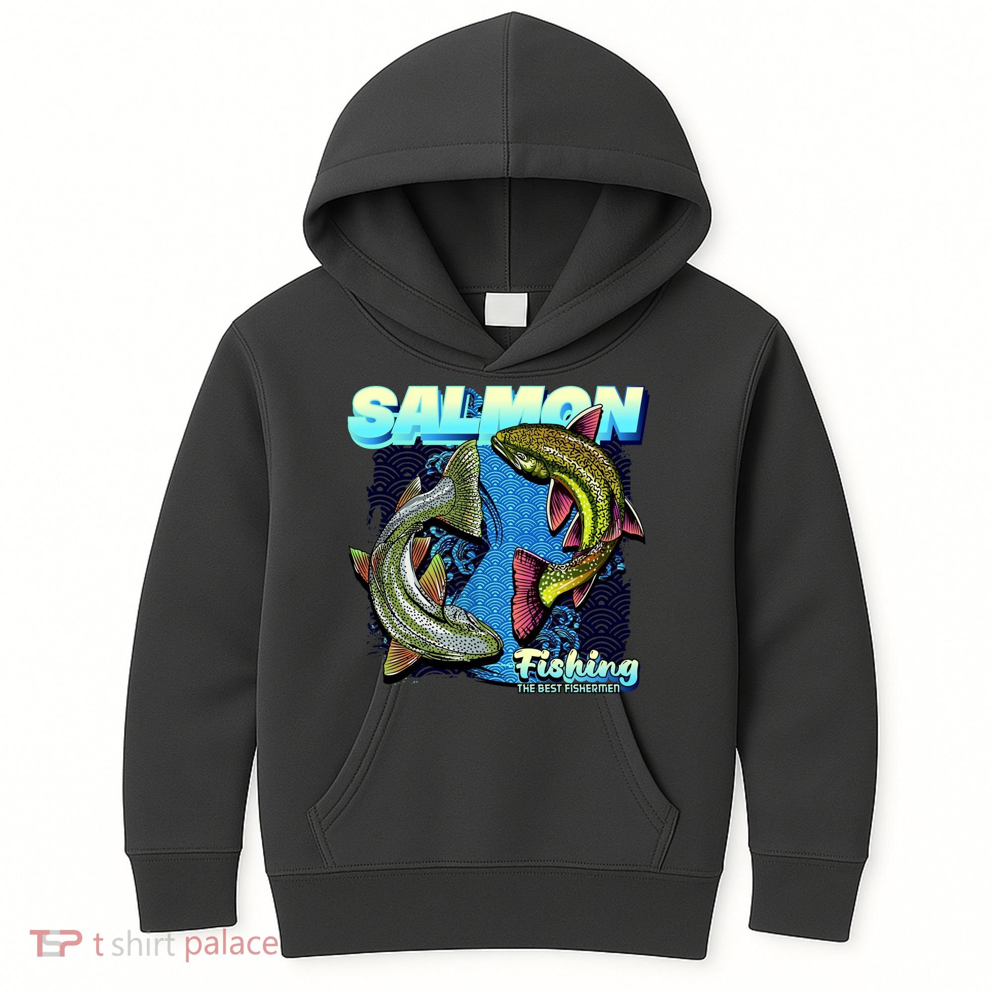 Salmon Fishing Kids Hoodie