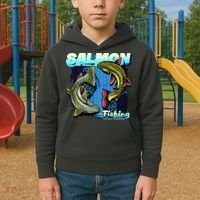 Salmon Fishing Kids Hoodie thumb 2