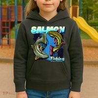 Salmon Fishing Kids Hoodie thumb 3