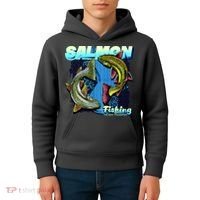 Salmon Fishing Kids Hoodie thumb 4