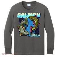 Salmon Fishing Kids Long Sleeve Shirt thumb 0