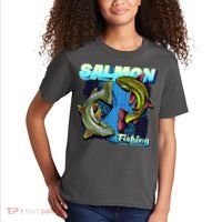 Salmon Fishing Kids T-Shirt thumb 2