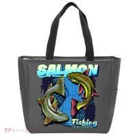 Salmon Fishing Tote Bag thumb 0