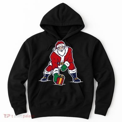 Santa Football Spike Present Hoodie
