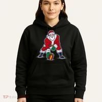 Santa Football Spike Present Hoodie thumb 5