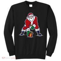 Santa Football Spike Present Sweatshirt thumb 0