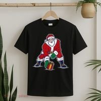 Santa Football Spike Present T-Shirt thumb 2