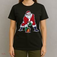 Santa Football Spike Present T-Shirt thumb 4