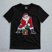 Santa Football Spike Present T-Shirt thumb 5