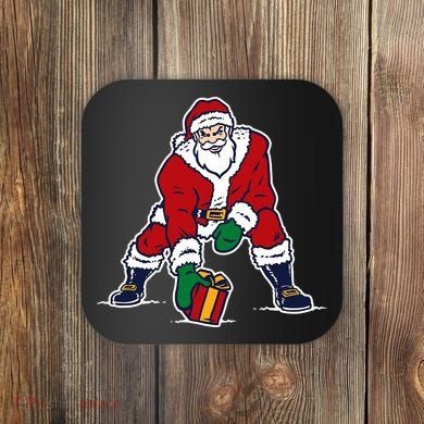 Santa Football Spike Present Coaster
