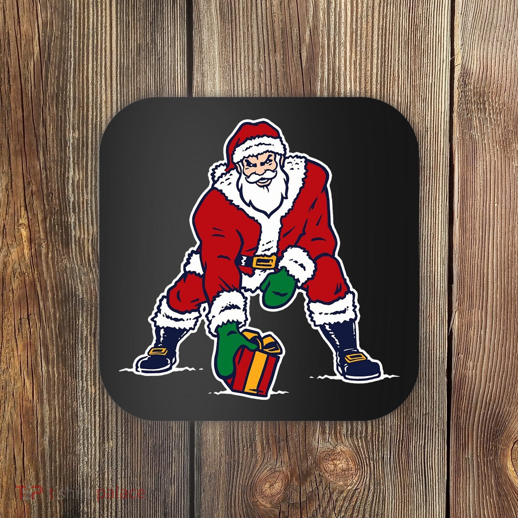 Santa Football Spike Present Coaster