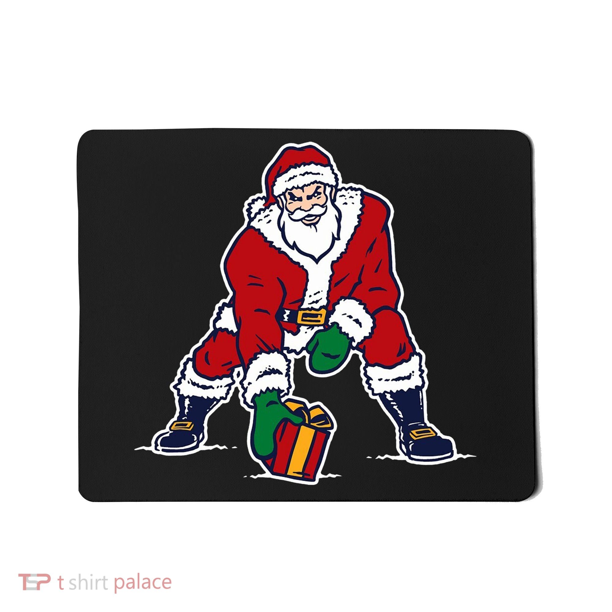 Santa Football Spike Present Mousepad