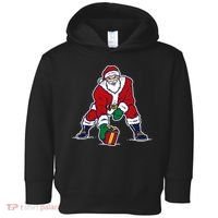 Santa Football Spike Present Toddler Hoodie thumb 0