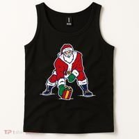 Santa Football Spike Present Tank Top thumb 2