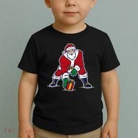 Santa Football Spike Present Toddler T-Shirt thumb 2