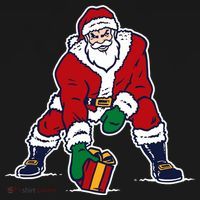 Santa Football Spike Present Women's Long Sleeve Shirt thumb 2