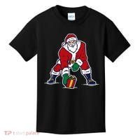 Santa Football Spike Present Kids T-Shirt thumb 0