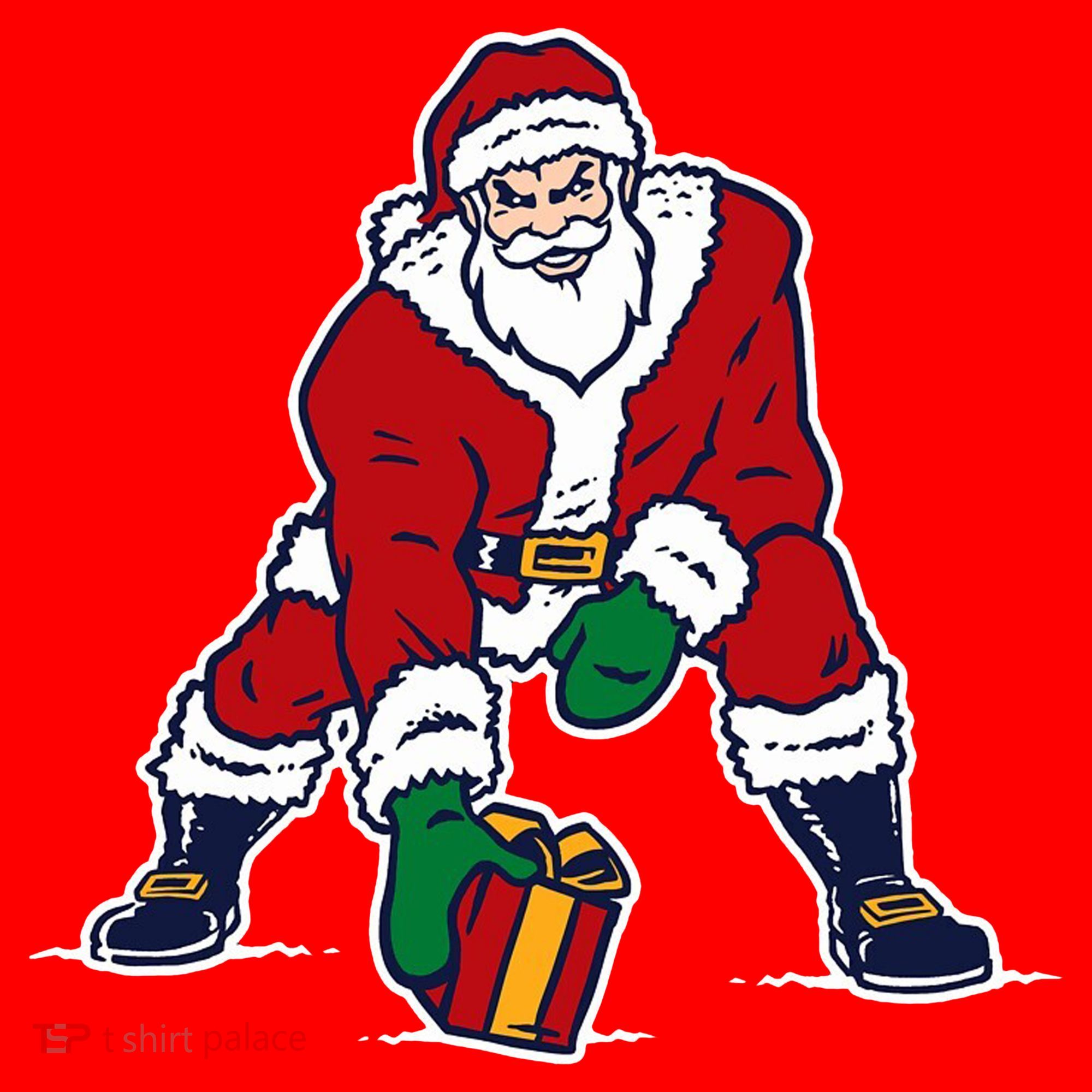 Santa Football Spike Present Santa Hat