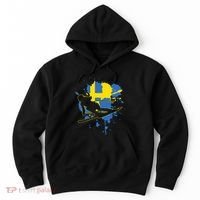 Sweden Flag Skier Swedish Alpine Skiing Hoodie thumb 0