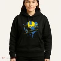 Sweden Flag Skier Swedish Alpine Skiing Hoodie thumb 5