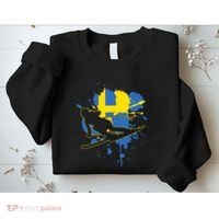 Sweden Flag Skier Swedish Alpine Skiing Sweatshirt thumb 2