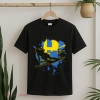 Sweden Flag Skier Swedish Alpine Skiing T-Shirt thumb 2