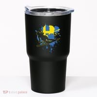 Sweden Flag Skier Swedish Alpine Skiing Tumbler thumb 0