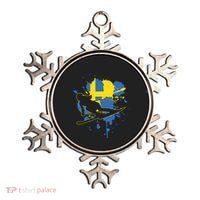 Sweden Flag Skier Swedish Alpine Skiing Ornament thumb 0